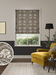 William Morris At Home Grey African Marigold Made to Measure 100% Cotton Roman Blinds - Image 1 of 5