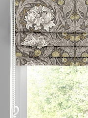 William Morris At Home Grey African Marigold Made to Measure 100% Cotton Roman Blinds - Image 2 of 5