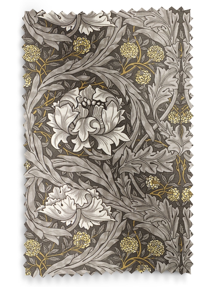 William Morris At Home Grey African Marigold Made to Measure 100% Cotton Roman Blinds - Image 5 of 5