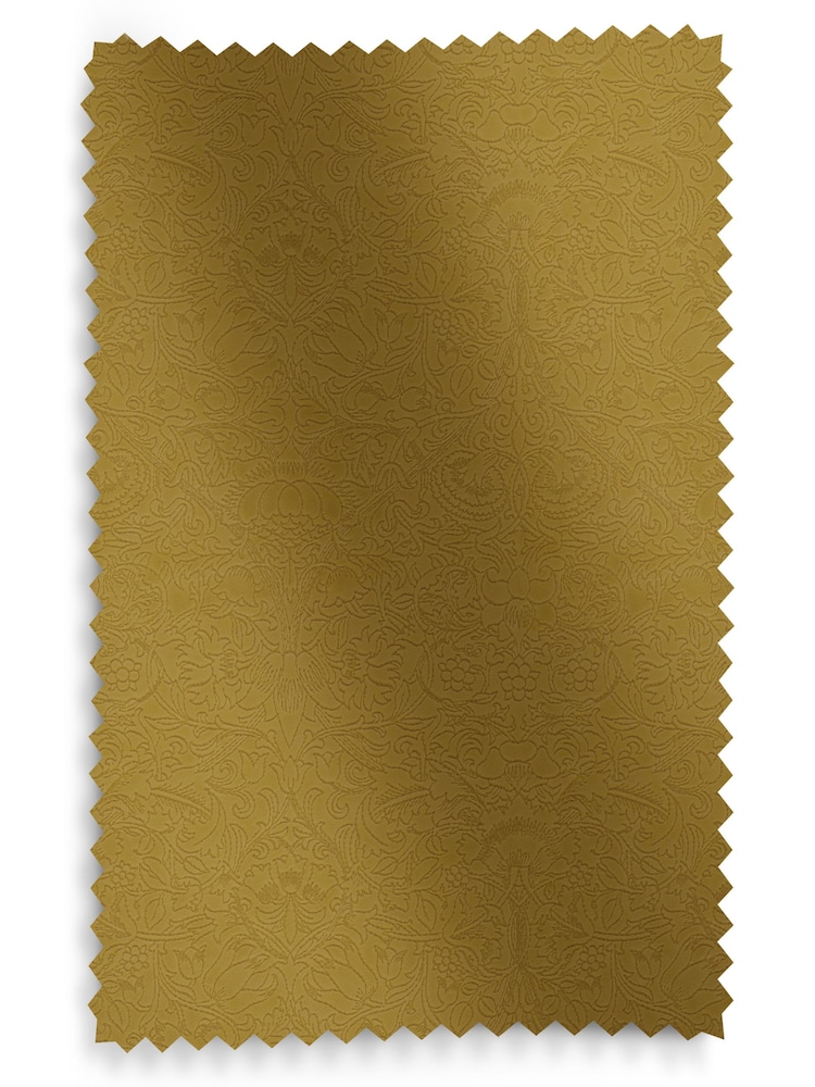 William Morris At Home Yellow Lodden Embroidery Made to Measure 100% Cotton Roman Blinds - Image 5 of 5