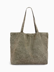 AllSaints Black 100% Cotton Underground ACI Tote Bag - Image 3 of 6