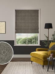William Morris At Home Grey Marigold Velvet Made to Measure Roman Blinds - Image 1 of 5