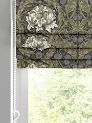 William Morris At Home Green African Marigold Made to Measure 100% Cotton Roman Blinds - Image 2 of 6