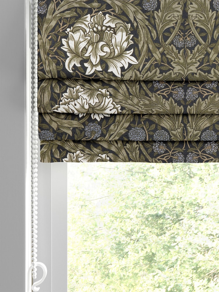 William Morris At Home Green African Marigold Made to Measure 100% Cotton Roman Blinds - Image 2 of 6