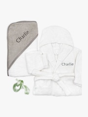Babyblooms 100% Cotton Personalised Bathrobe with Luxury Hooded Towel - Image 1 of 5