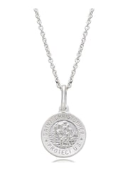 Beaverbrooks Children's Mini B Silver St Christopher Pendant - Image 1 of 4