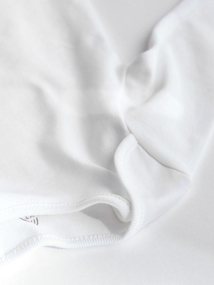 White 10 Pack Essential Baby Long Sleeve Bodysuits - Image 8 of 8