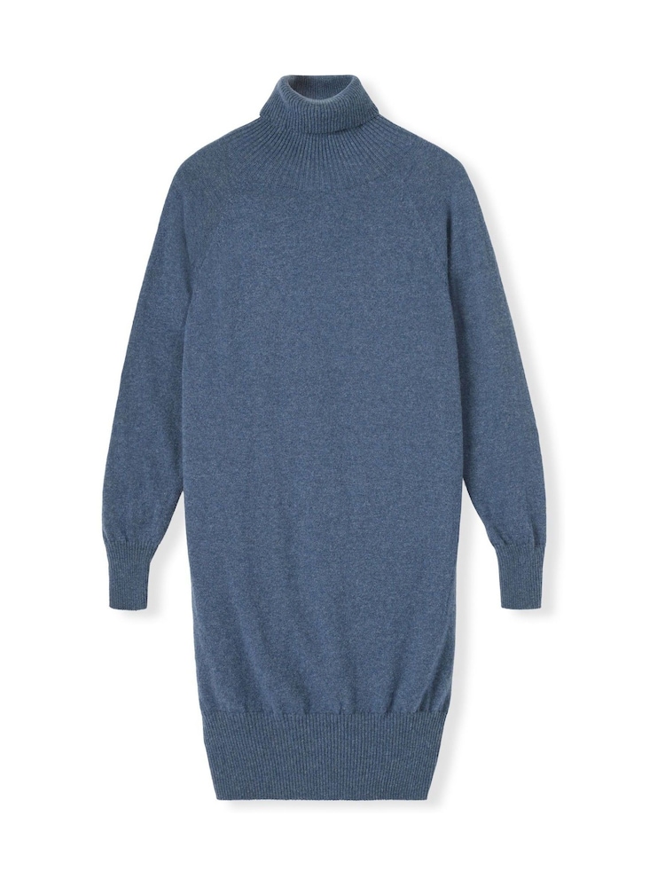 Celtic & Co. Blue Supersoft Roll Neck Knee Length Dress - Image 1 of 2 Celtic & Co. Blue Supersoft Roll Neck Knee Length Dress - Image 1 of 2