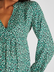 JoJo Maman Bébé Green Animal Print Maternity Blouse - Image 4 of 4