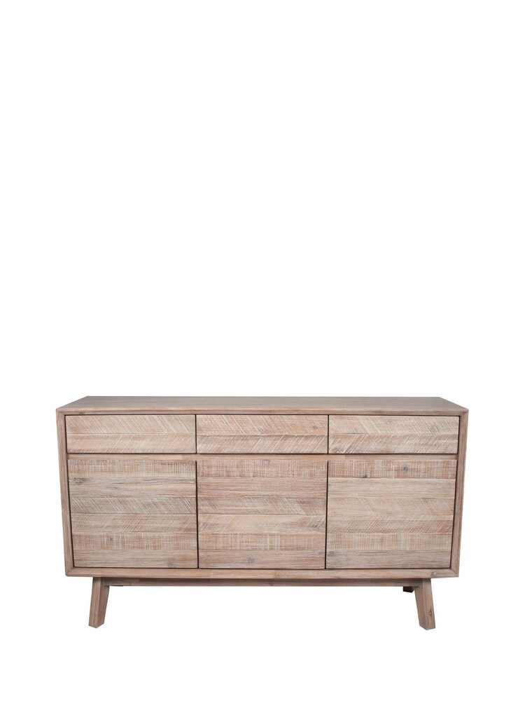 Pacific Sand Acacia Wood 3 Drawer 3 Door Sideboard - Image 1 of 1