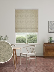 William Morris At Home Green Strawberry Thief Woven Made to Measure Roman Blinds - Image 1 of 6