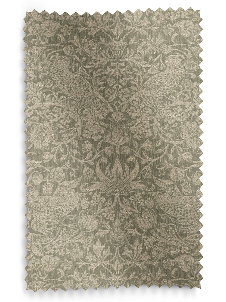 William Morris At Home Green Strawberry Thief Woven Made to Measure Roman Blinds - Image 6 of 6