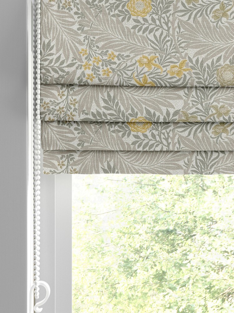 William Morris At Home Grey Larkspur Made to Measure 100% Cotton Roman Blinds - Image 2 of 6