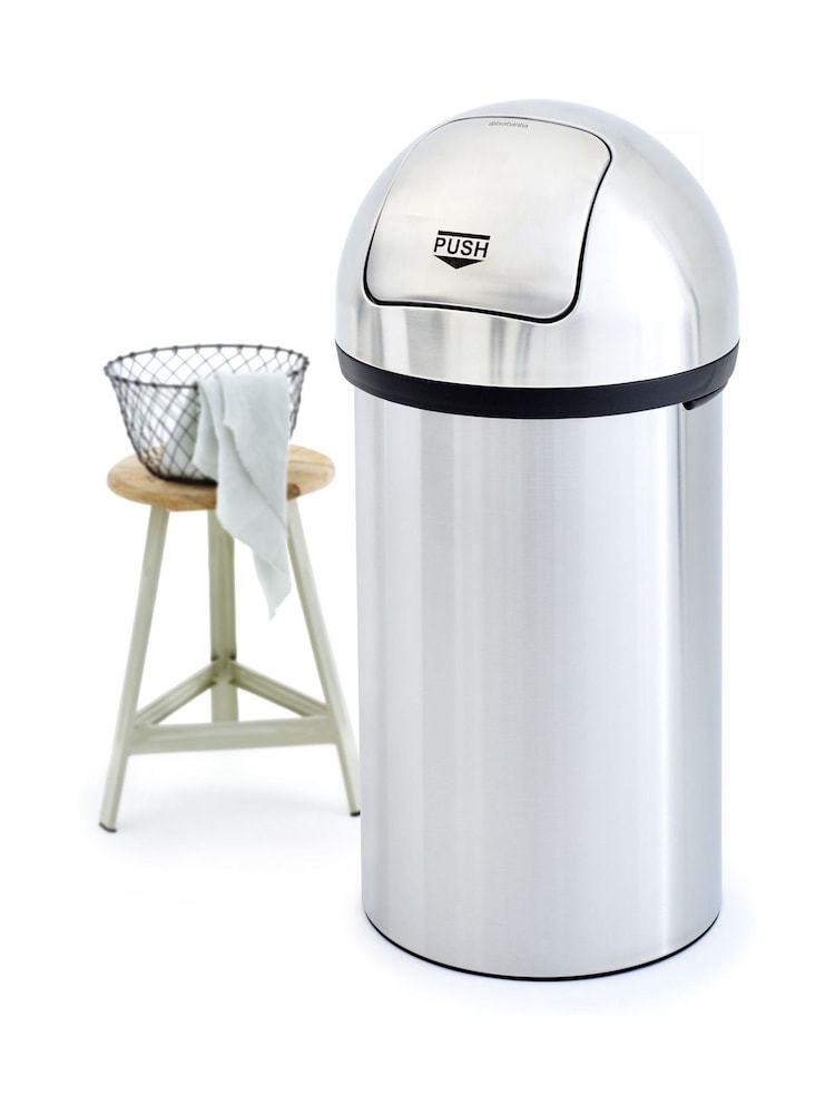 Brabantia Silver Push Bin 60L - Image 1 of 4