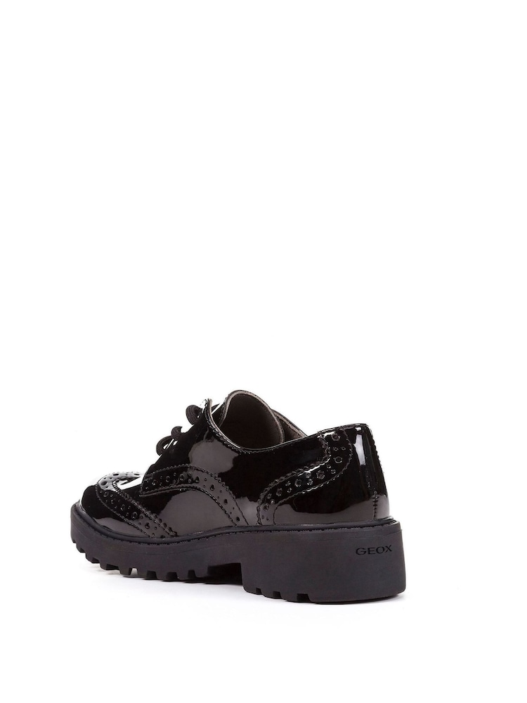 Geox Junior Girl's Casey Black Shoes - Image 2 of 5