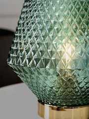 Green Battery Operated Medium Tapered Ambient Lamp - Image 3 of 7