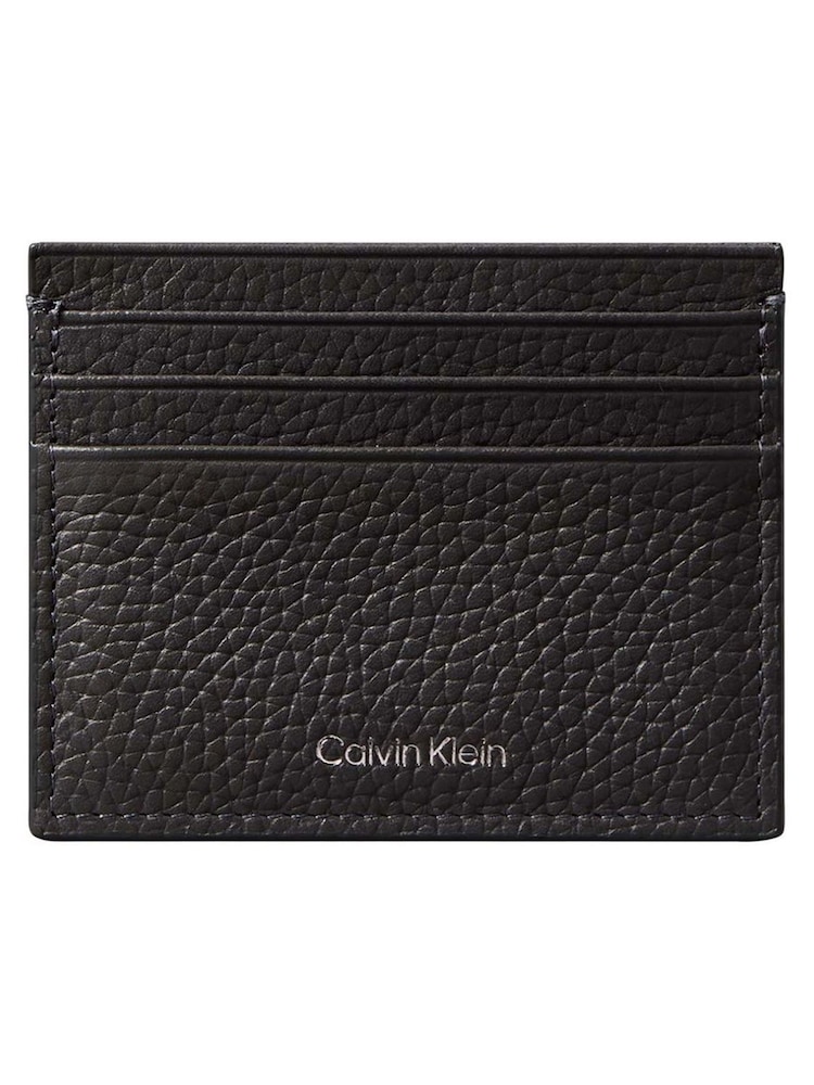 Tarjetero de piel con logotipo metalizado y protección RFID de Calvin Klein - Imagen 1 de 3 Tarjetero de piel con logotipo metalizado y protección RFID de Calvin Klein - Imagen 1 de 3