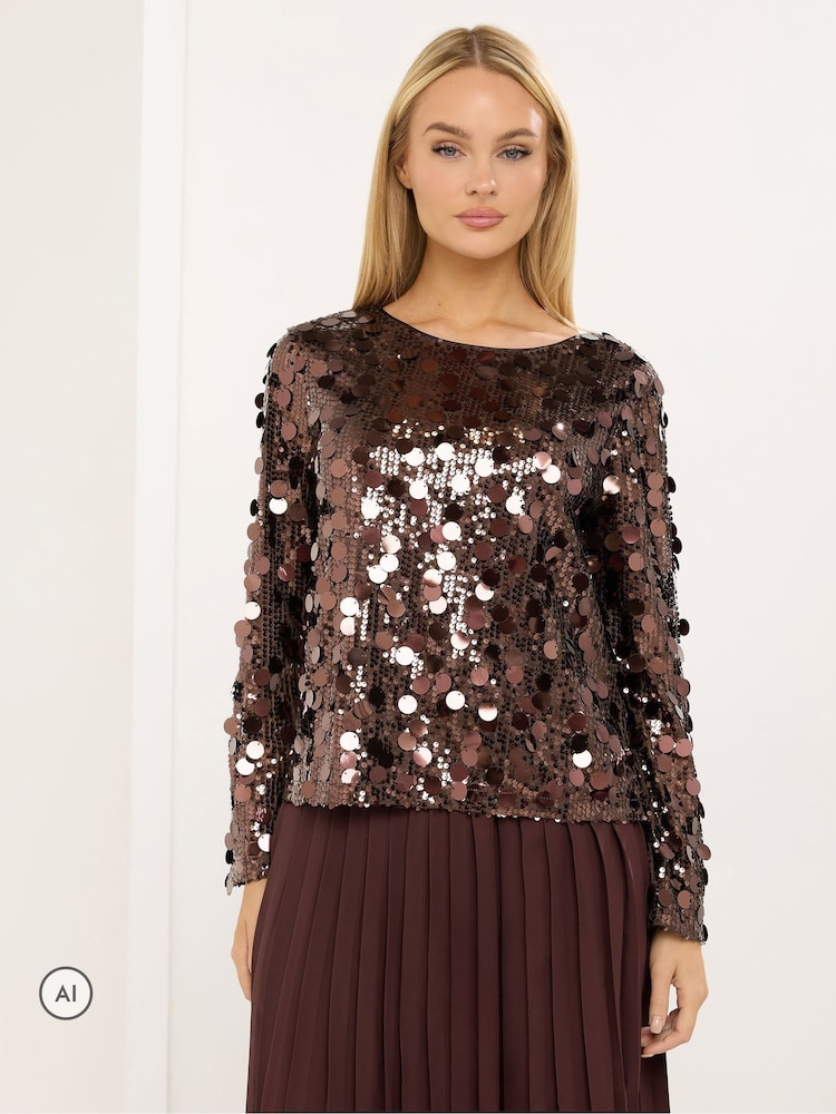 Haut à sequins Star by Julien Macdonald - Image 1 de 6