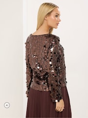 Haut à sequins Star by Julien Macdonald - Image 3 de 6