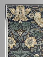 William Morris At Home Blue Strawberry Thief Velvet Made to Measure Roman Blinds - Image 3 of 6