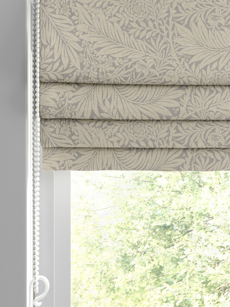 William Morris At Home Grey Larkspur Woven Made to Measure Roman Blinds - Image 2 of 6