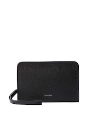 Calvin Klein Black Embossed Foil Logo Pouch - Image 1 of 6