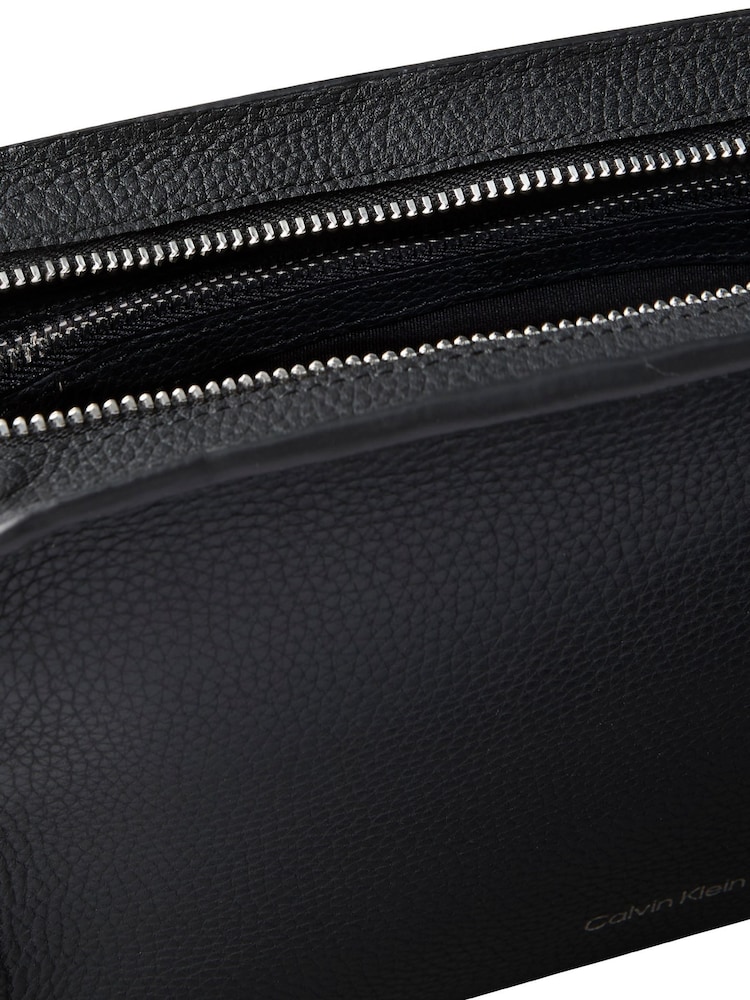 Calvin Klein Black Embossed Foil Logo Pouch - Image 6 of 6