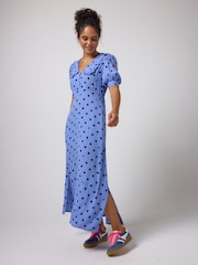 SCAMP & DUDE Polka Bolt Collared Midi Tea Dress - Image 3 of 5
