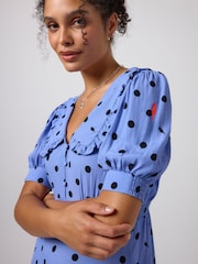 SCAMP & DUDE Polka Bolt Collared Midi Tea Dress - Image 5 of 5