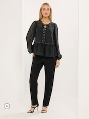 Star by Julien MacDonald Studded Lace Blouse - Image 2 de 6