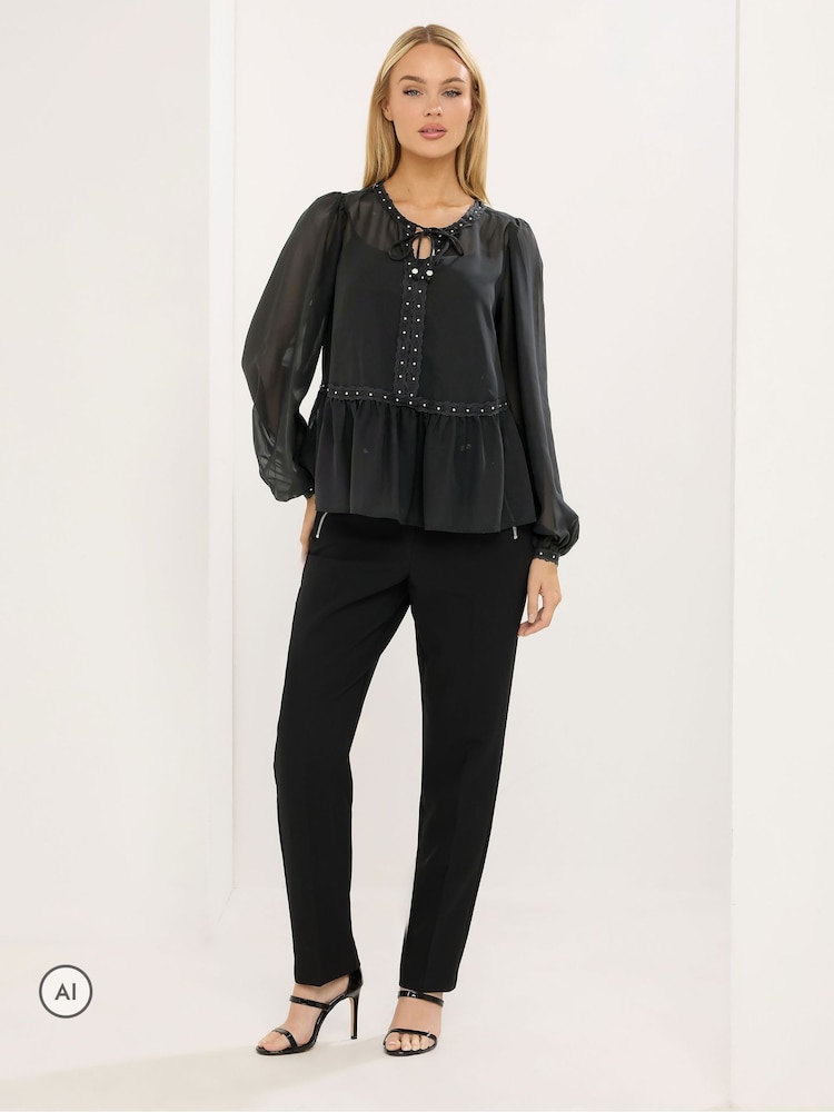 Star by Julien MacDonald Studded Lace Blouse - Image 2 de 6