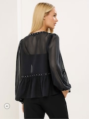 Star by Julien MacDonald Studded Lace Blouse - Image 3 de 6
