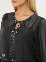 Star by Julien MacDonald Studded Lace Blouse - Image 4 de 6