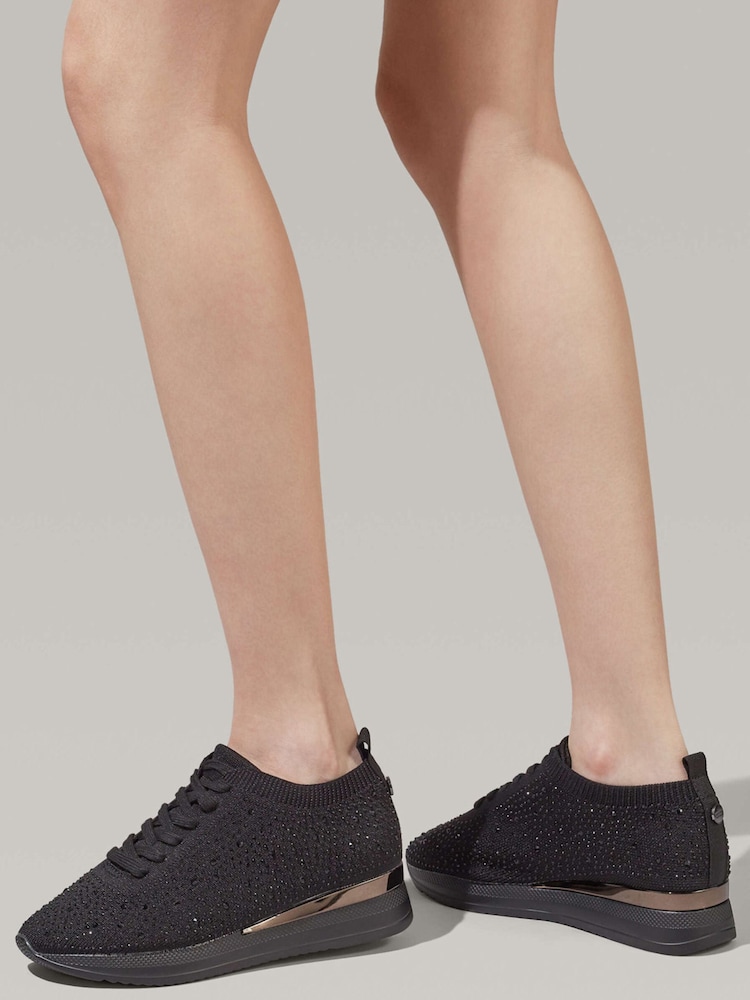 Miss KG by Kurt Geiger Black Katy Trainers - Image 1 of 5