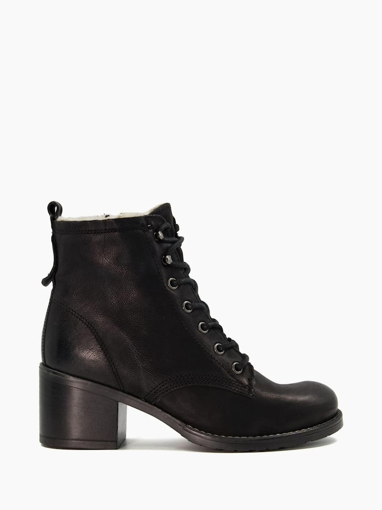 Dune London Black Warm Lined Patsie Ankle Boots - Image 1 of 6