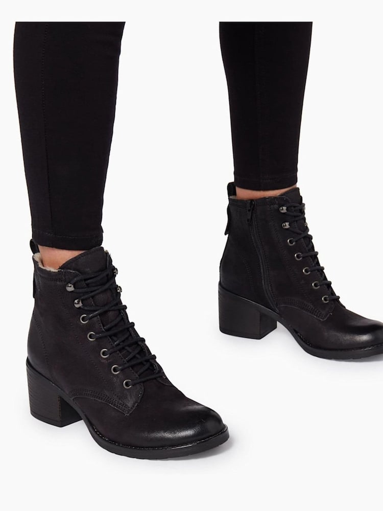 Dune London Black Warm Lined Patsie Ankle Boots - Image 6 of 6