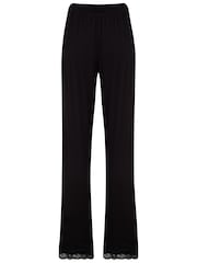 Pour Moi Black Sofa Loves Lace Soft Jersey Pyjama Bottoms - Image 3 of 4