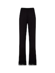 Pour Moi Black Sofa Loves Lace Soft Jersey Pyjama Bottoms - Image 4 of 4