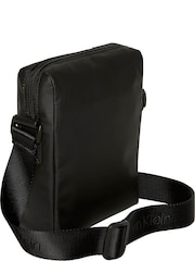 Calvin Klein Black Monologo Patch Reporter Bag - Image 3 of 3