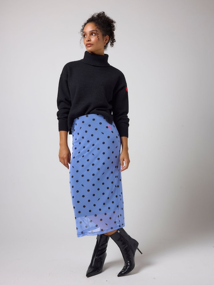 SCAMP & DUDE Polka Dot Bolt Mesh Skirt - Image 1 sur 5