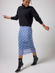 SCAMP & DUDE Polka Dot Bolt Mesh Skirt - Image 3 sur 5