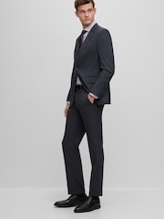 BOSS Grey Jasper Micro Patterned Regular Fit Jacket - Image 5 of 6