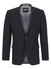 BOSS Grey Jasper Micro Patterned Regular Fit Jacket - Image 6 of 6