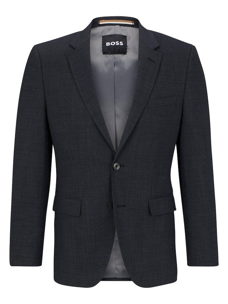 BOSS Grey Jasper Micro Patterned Regular Fit Jacket - Image 6 of 6