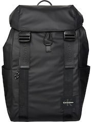 Calvin Klein Black Water Repellent Flap Backpack - Image 2 of 4