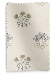 William Morris At Home Natural Lily Flower Embroidery Made to Measure Roman Blinds - Image 6 of 6
