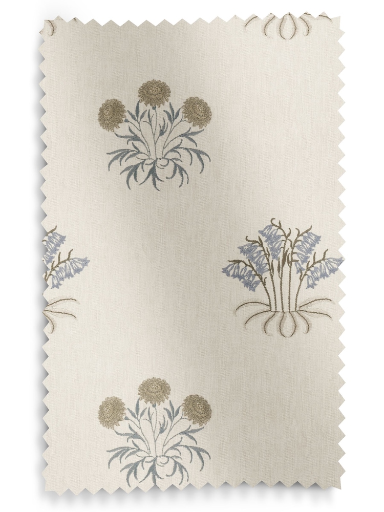 William Morris At Home Natural Lily Flower Embroidery Made to Measure Roman Blinds - Image 6 of 6