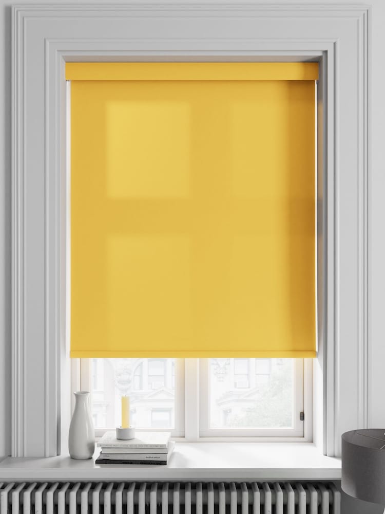 Sunshine Yellow Asher Made To Measure Light Filtering Roller Blind - Image 1 of 5