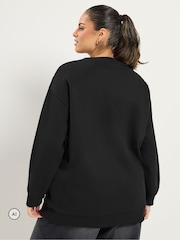 Yours Curve Merry Christmas Cocktail Glitter Novelty Sweatshirt - Slika 3 od 6