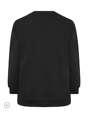 Yours Curve Merry Christmas Cocktail Glitter Novelty Sweatshirt - Slika 5 od 6